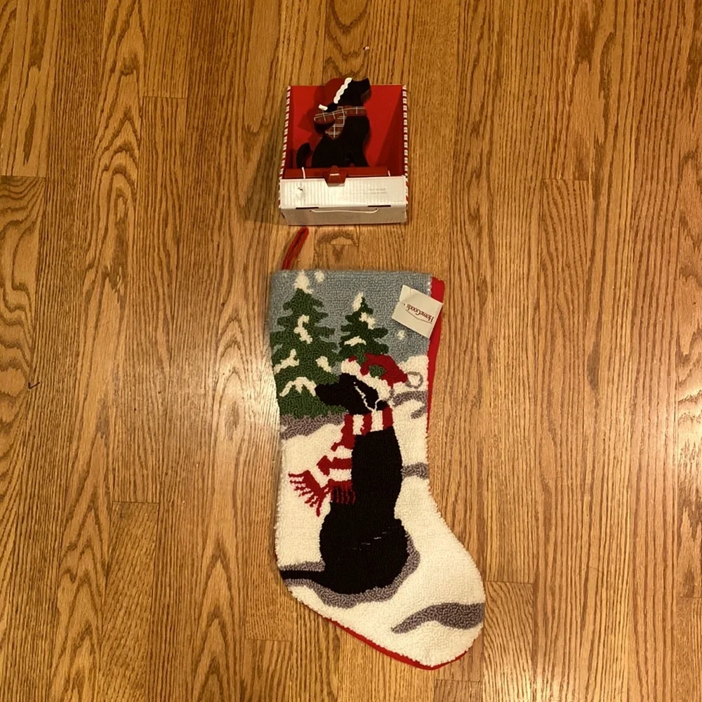 Dog Christmas stocking and hanger
